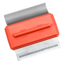 Pet Double Sided Comb with Storage Box for Dogs & Cats, Orange
