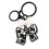 Bright Acrylic Bowknot Keychain Nontoxic Material Trendy-Black 1
