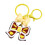 Lightweight Candy Color Bowknot Keychain User Friendly-Yellow 1