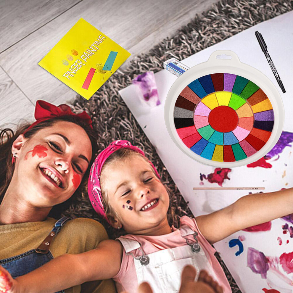 Kids Art Finger Painting Set with Washable Paints 3 Colors 100ml Each