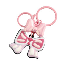 Fashionable Acrylic Butterfly Key Holder Nontoxic Material-Pink