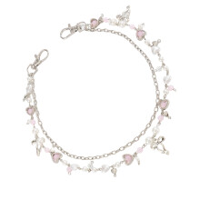 Pearls Rhinestones Denims Chain Accessory for Casual Outfit-89