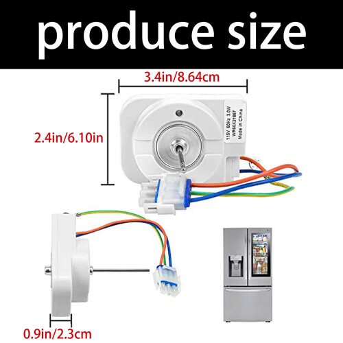 WR60X21887 Refrigerator Evaporator Fan Motor Assembly 2