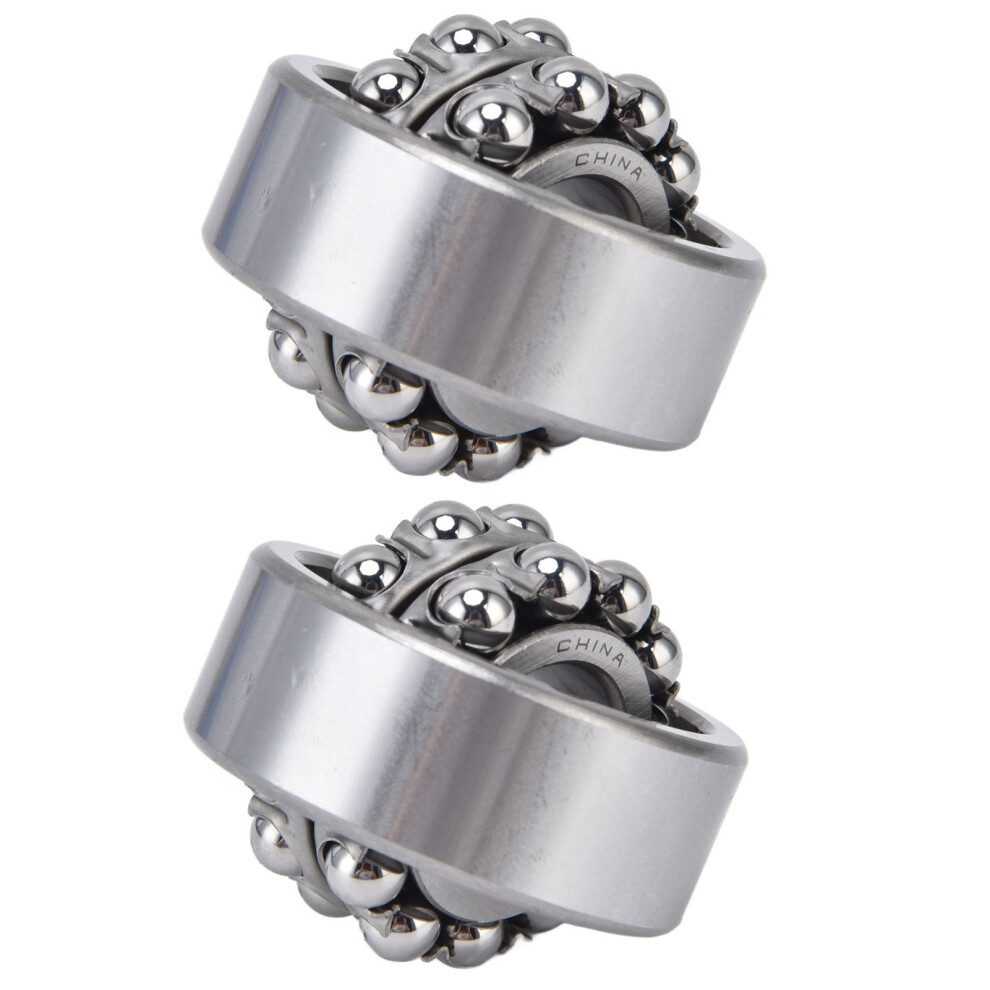 2Pcs 2204 Double Row Ball Bearings High Speed & Mute Effect 9321357766700