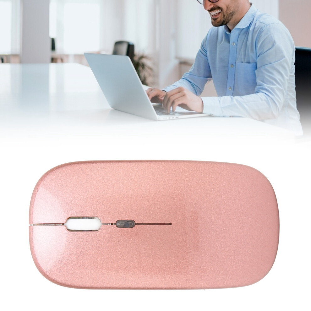 Rose Wireless Mouse 2.4Ghz Led Adjustable Dpi Usb Rechargeable Silent Gold 4681357768575