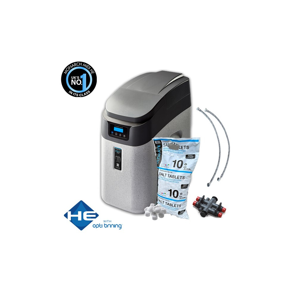 Monarch Water Monarch Midi He Freeflow Water Softener Ultimate Series - 15Mm Hoses + 10Kg Salt - Image 2