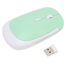Souris sans fil ultra-fine verte, 2,4 GHz, 3 DPI