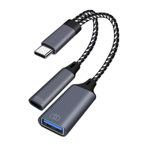 USB-C-auf-Typ-C/USB-Buchse-Y-Splitter-Adapter zum Laden von