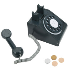 Kinder Pinkes Holz Retro Drehtelefon, 17,2 cm