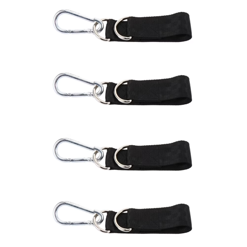 (Black*4) 4Pcs Elastic Pull Ropes Gym Accessories