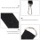 (Black*4) 4Pcs Elastic Pull Ropes Gym Accessories 7