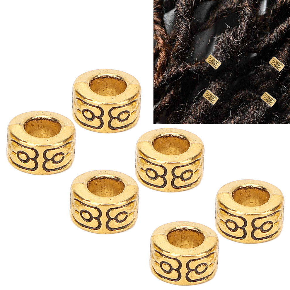 Gold 30pcs Metal Beard Hair Beads for Unique Bracelet & Necklace Making