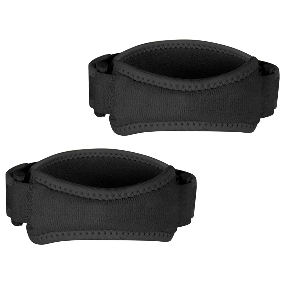 Black Patella Tendon Knee Brace Two-Pack Adjustable For Baseball Basketball Soccer Cycling Hiking