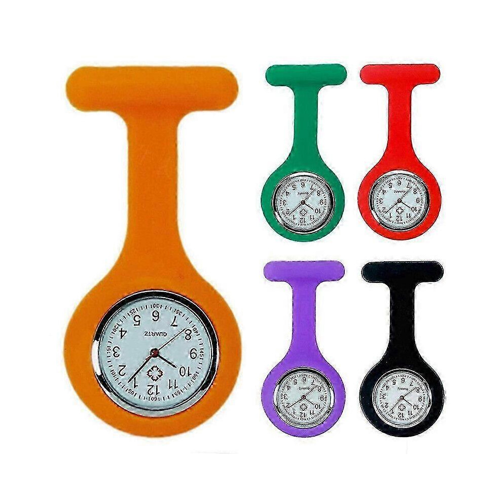 Kikidex (As Show, Dark ) Silicone Nurse Watch Brooch Tunic Fob Nursing Nurses Pendant Pocket Watch Blue