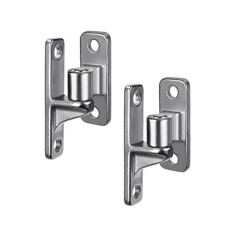 Kikidex (As Show, One Size) Stainless Steel Gate Hinges, 2Set Wall Mount Gate Hinges For Farm Gates, With Non-Welding Chain Lin
