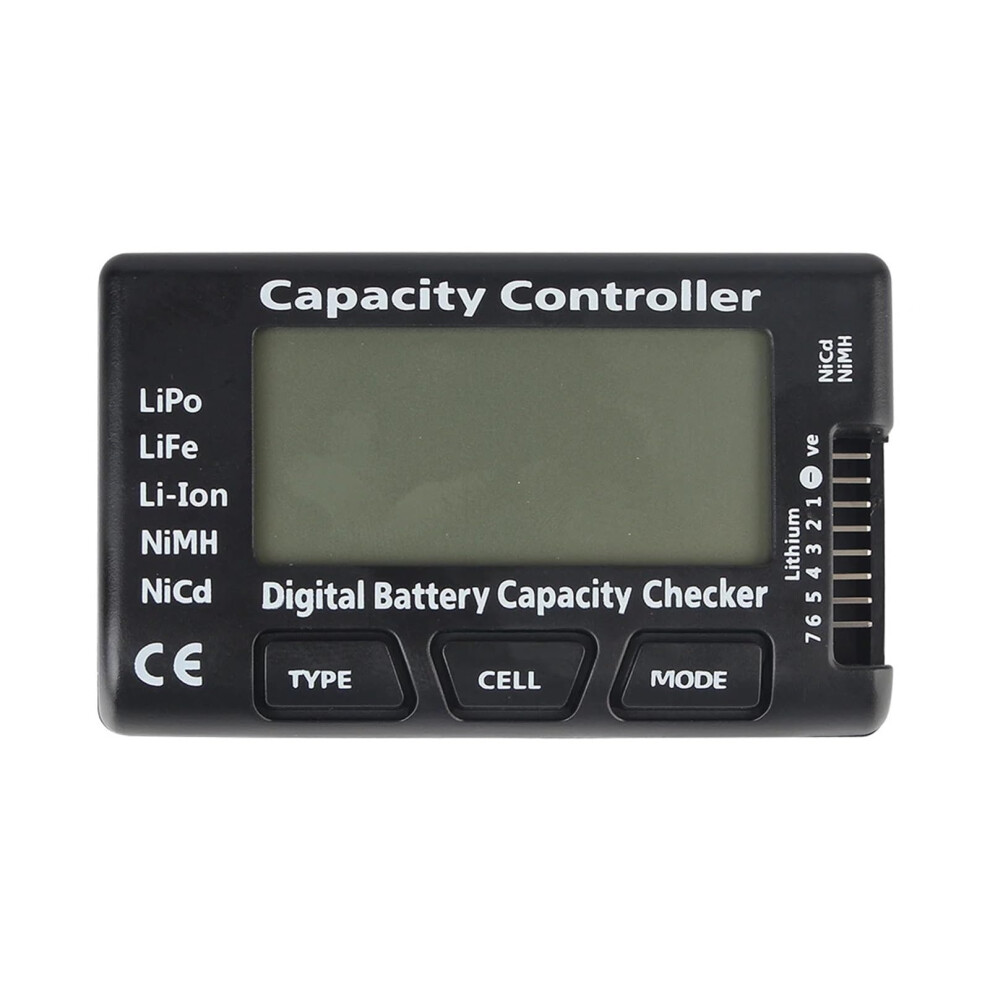 Battery Voltage Capacity Checker 1S-7S For Li-Ion Lifepo4 Nimh Nicd Lipo Batteries Rc Cars Boats Black 9354506674946