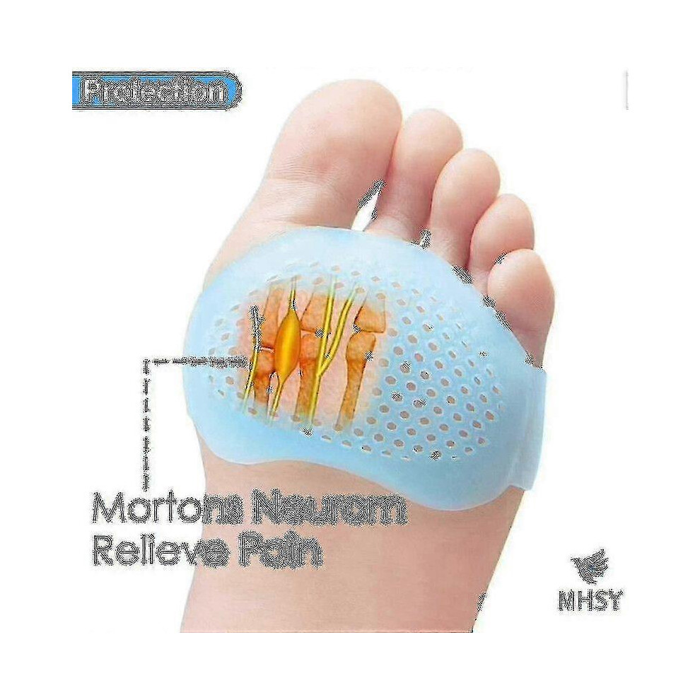 Kikidex (As Show, One Size) 2024 New Metatarsal Pads For Womend Men, 4Pairs Ball Of Foot Cushions For Metatarsalgia Neuroma Mortons Neuroma Pads Atrophy Fast