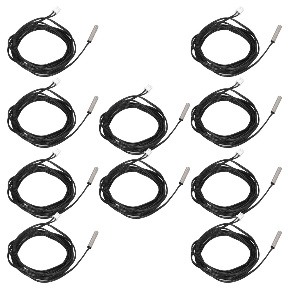 10PCS NTC Thermistor Sensor 5x25mm 2m Cable 10K B3435