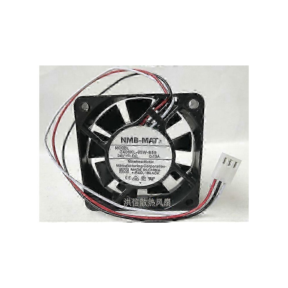Kikidex (As Show, Fanuc 3Pin) For Fanuc System Fan 6015 2406Kl-05W-B59 6015 6Cm 24V 0.13A Numerical Control Machine Tool Fans