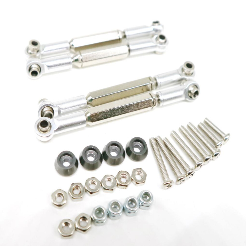 (Silver) Wheelbase Steering Link Rod Set For 1/12 MN FJ-45 OFF-Road RC Car-image-OPC-PMQCGPG-NEW