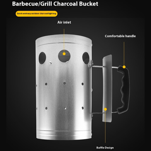 Heavy Duty BBQ Chimney Starter Quick Fire Start For Cam Exquite 2