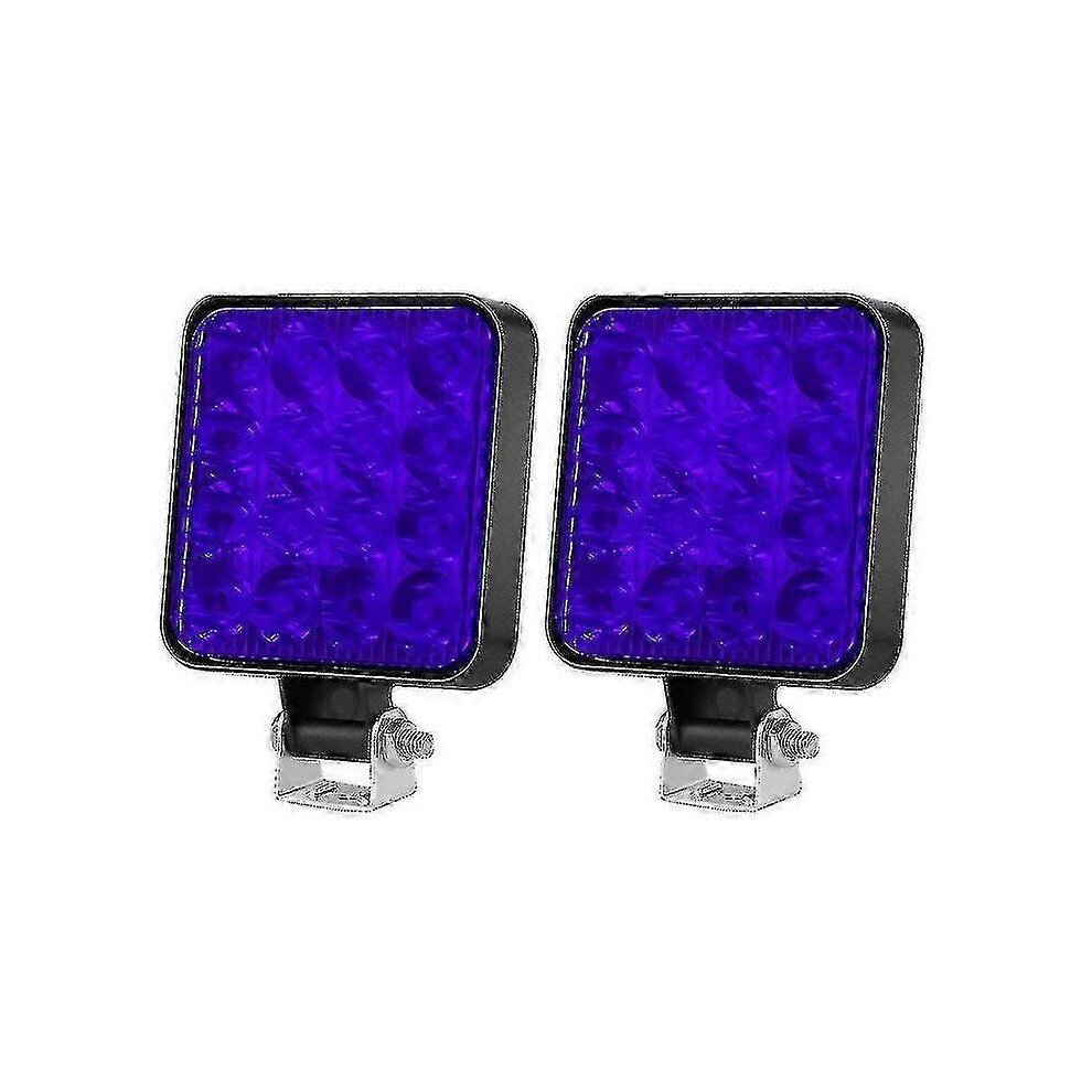 Kikidex (As Show, Blue) Work Light 48W Led Headlight Flood Spot Lamp Waterproof For Off-Road Truck Boat