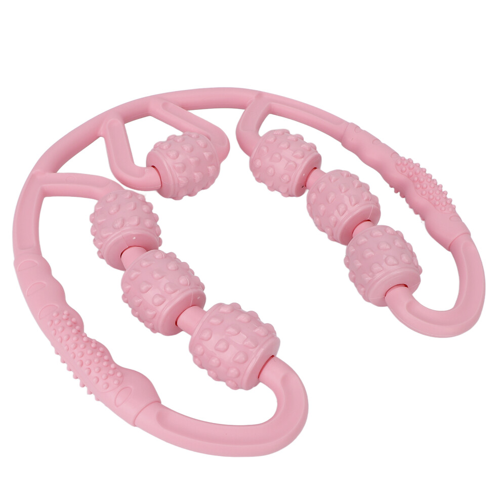 Pink Relieve Muscle Soreness With 7-Wheel Leg Roller For Calves & Thighs