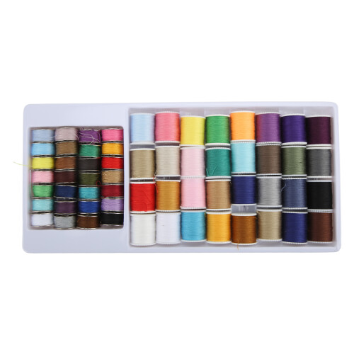 60-teiliges Multicolor-Polyester-Nähgarn-Set mit wiederverwendbarem Knäuel 1