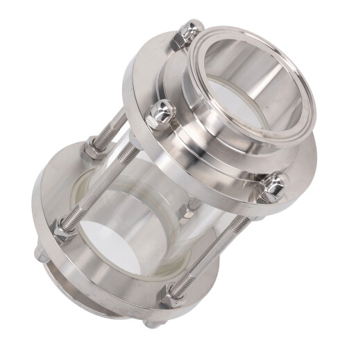 Schauglas Inline, Edelstahl, gerades 2