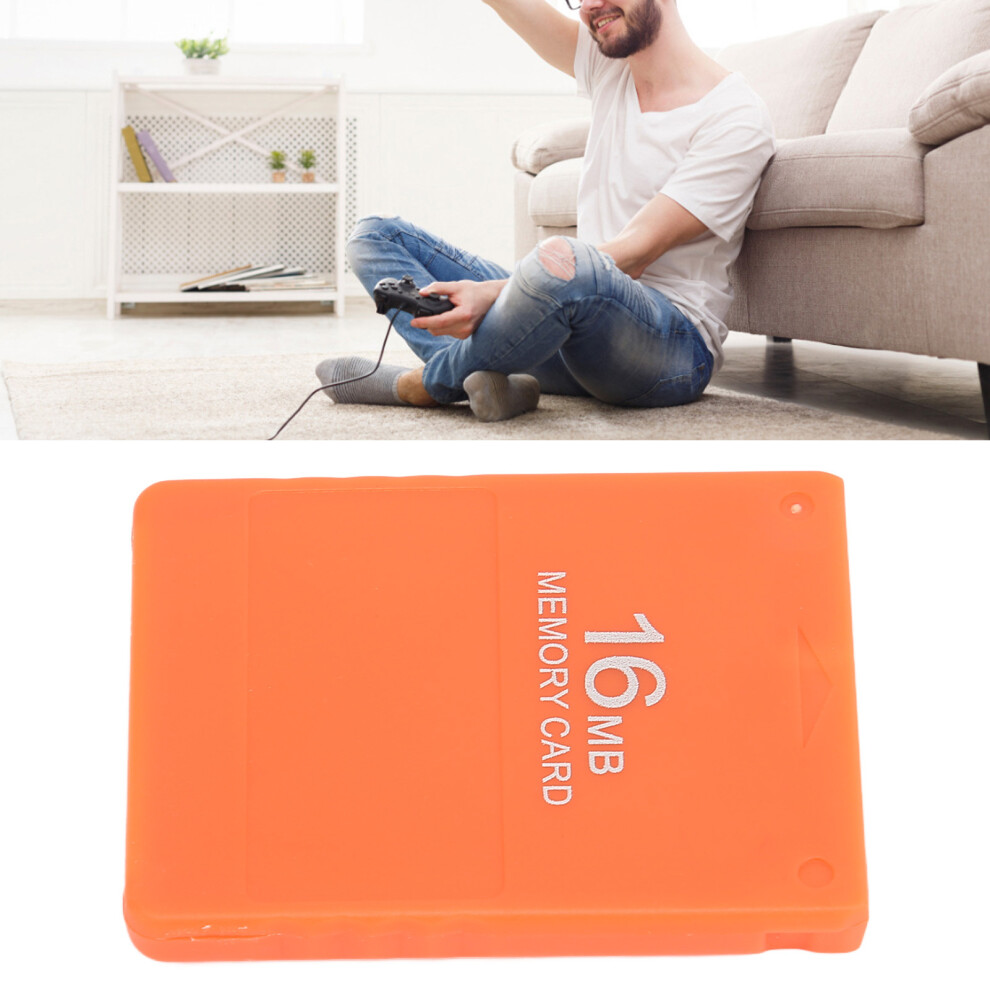 High Speed 16Mb Ps2 Memory Card For Playstation 2 Gaming Storage Orange 8071357773956