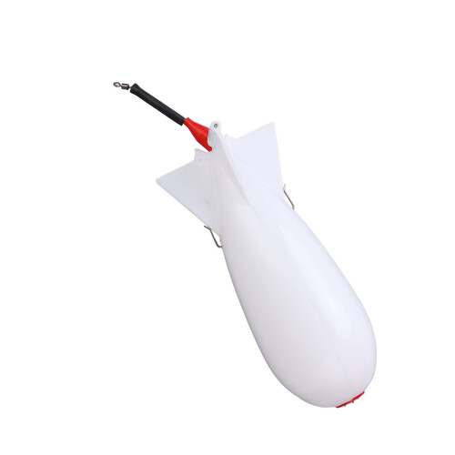 White Carp Feeder Long Distance Bomb Float with Secure Bait Holder Design