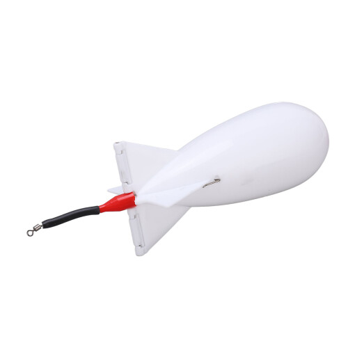 White Carp Feeder Long Distance Bomb Float with Secure Bait Holder Design 2