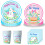 Rabbit Eggs Patterned Paper Plates Cups Utensils-4 piece set 1