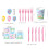 Rabbit Eggs Patterned Paper Plates Cups Utensils-4 piece set 3