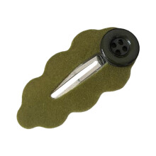 Fashionable Flocking Cloud Hair Clip Fashionable Hairpin-Green