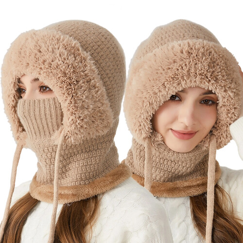 Multifunctional Knitted Hat – Winter Windproof Warm Hat-Khaki