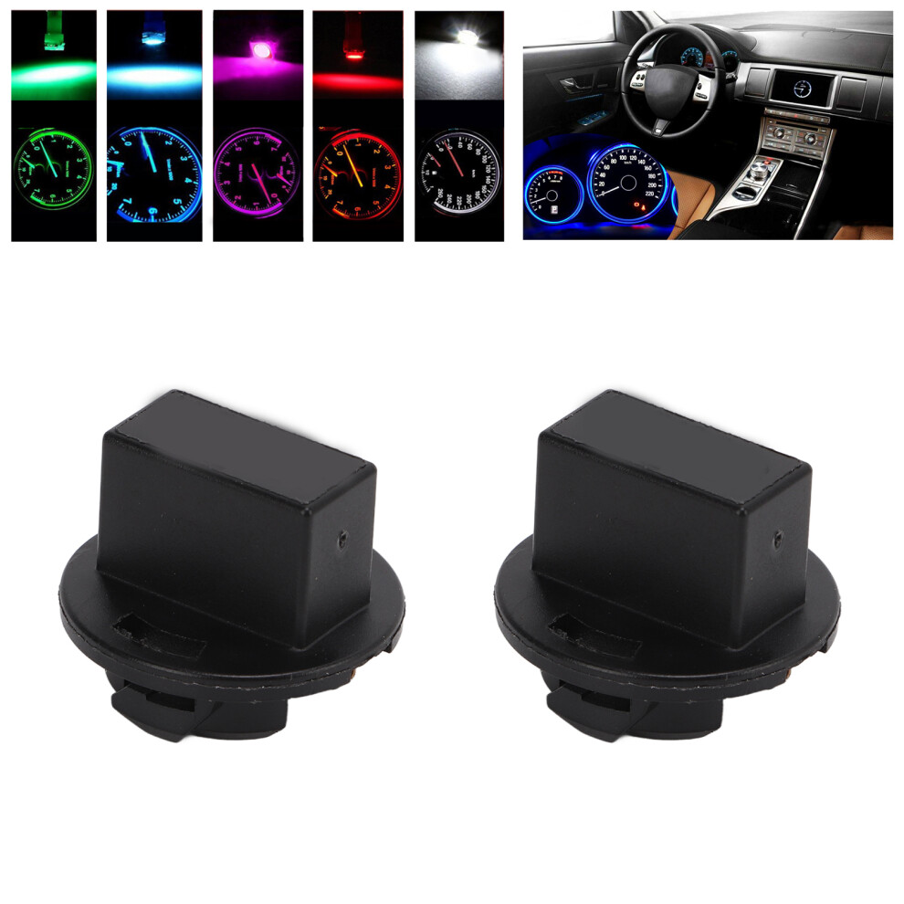 2Pcs T10 12V Wedge Bulb Sockets Twist Lock For Instrument & Side Lamps Light 3171357778403