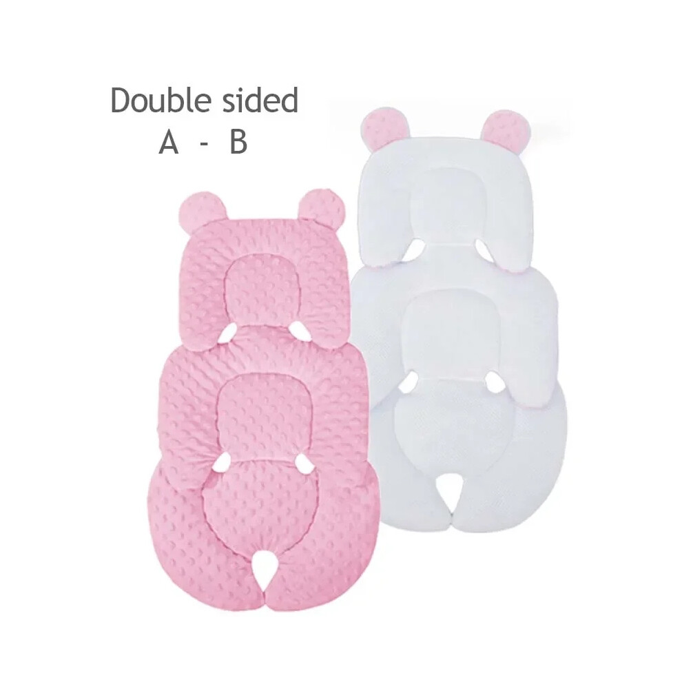 (Pink Ear) Baby Stroller Seat Cushion Infant Double-sided Safety Seat Pad Thick Warm Universal Child Cart Mattress Mat Stroller Accessories-image-OPC-PMQCPVJ-NEW