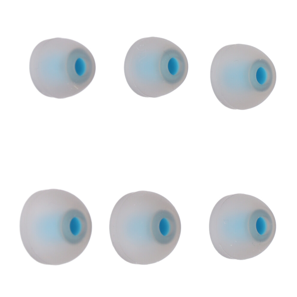 3 Pcs Silicone Earplug Replacement Tips For Earphones, Size 6 Blue/Gray 9371357778661