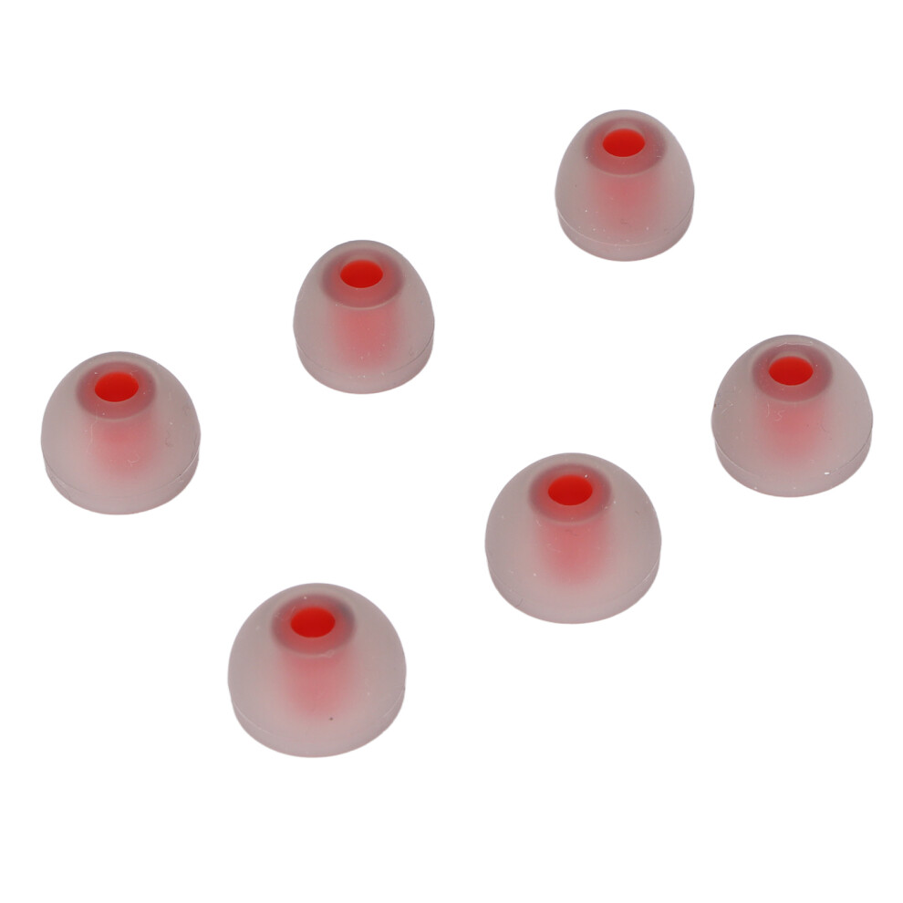 3 Pcs Silicone Earplugs Set For Earphones Noise Uction Red/Gray 7671357778633