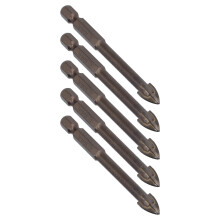 5 Stück Hartmetall-Querschneidbohrer 1/4 Zoll Sechskant für Glas, Beton, Fliesen