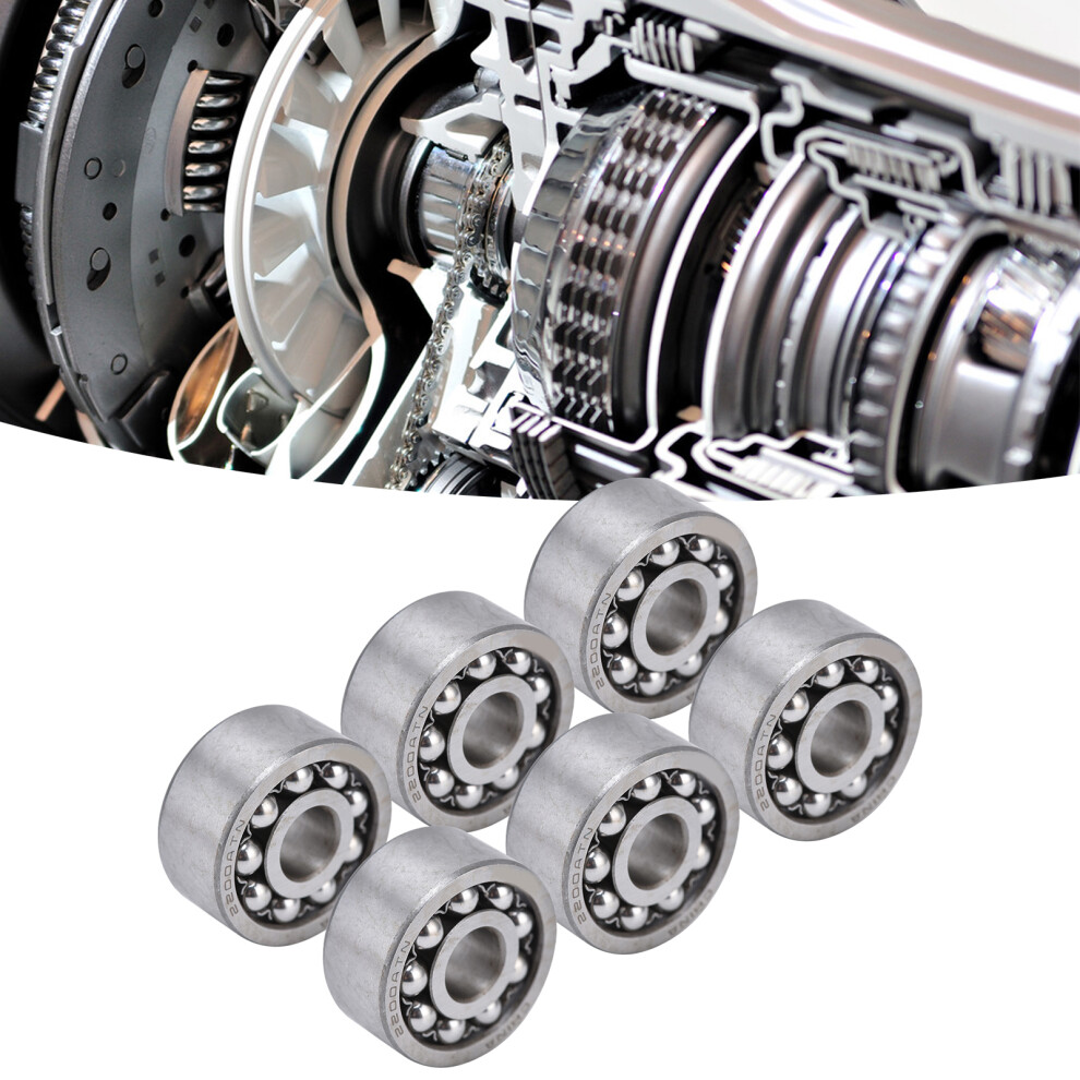 Self Aligning Ball Bearings Set 6Pcs Double Row Mechanical Equipment 2200 8131357779256