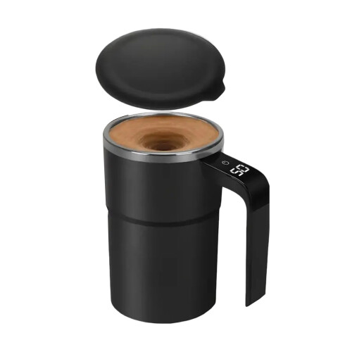380ML Coffee Cup Electric Automatic Stirring Mug-Black