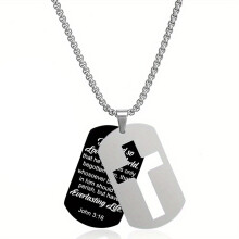 Titanium Steel Crucifix Pendant Necklace For Active-03