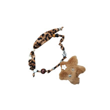 Trendy Plush Star Charm Necklace Jewelry Gift For-Coffee color