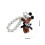 Stylish Rabbit Cherry Charm Detachable Keychain Pearls-White 4