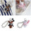 Stylish Rabbit Cherry Charm Detachable Keychain Pearls-White 3