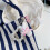 Stylish Rabbit Cherry Charm Detachable Keychain Pearls-White 7