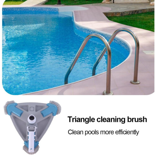Vacuum Cleaner Head Triangular Pool Vacuum Head With Side Brush Suction Head For Swimming Pool Cleaning Tools 2