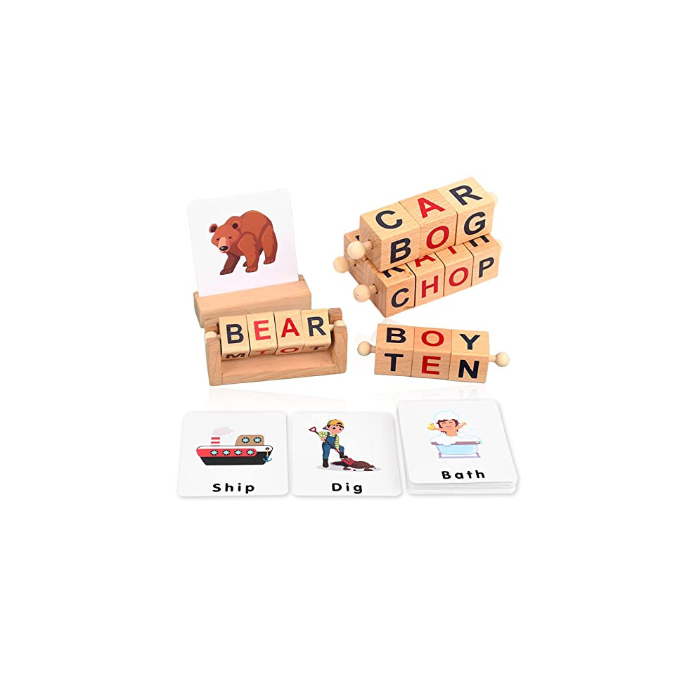 Expand Vocabulary With Wooden Reading Blocks Eco-friendly And Durable-image-OPC-PMQD5D8-NEW